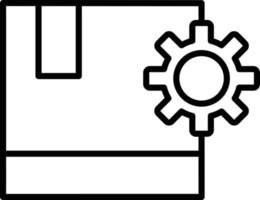 ícone de contorno de gerenciamento de produto vetor