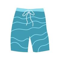 shorts masculinos de praia, pintados em estilo doodle. Coleção de verão. ilustração vetorial plana vetor