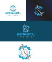 design de logotipo mecânico vetor