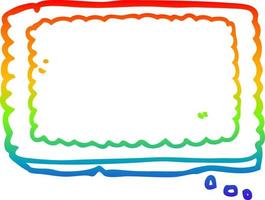 biscoito de desenho de desenho de linha de gradiente de arco-íris vetor