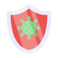 um ícone de design perfeito de segurança de coronavírus vetor
