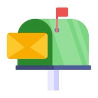 ícone de design moderno da caixa de correio vetor