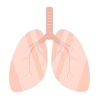 ícone de download premium de pulmões vetor
