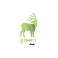 logotipo de veado verde vetor