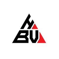 design de logotipo de letra de triângulo hbv com forma de triângulo. monograma de design de logotipo de triângulo hbv. modelo de logotipo de vetor de triângulo hbv com cor vermelha. logotipo triangular hbv logotipo simples, elegante e luxuoso.