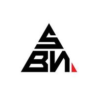 design de logotipo de letra triângulo sbn com forma de triângulo. monograma de design de logotipo de triângulo sbn. modelo de logotipo de vetor triângulo sbn com cor vermelha. logotipo triangular sbn logotipo simples, elegante e luxuoso.