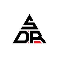 design de logotipo de letra triângulo sdr com forma de triângulo. monograma de design de logotipo de triângulo sdr. modelo de logotipo de vetor de triângulo sdr com cor vermelha. logotipo triangular sdr logotipo simples, elegante e luxuoso.