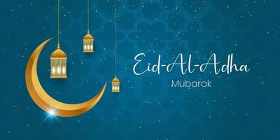 cartão islâmico eid mubarak, pôster, design de banner, ilustração vetorial vetor