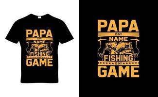 vetor de modelo de design de camiseta de pesca