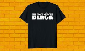 design de camiseta do mês da história negra para impressão vetor