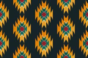 design de padrão sem emenda étnico ikat. tribal boho turquia étnico nativo bordado tradicional de fundo vector. tecido asteca tapete mandala ornamentos têxteis decorações papel de parede vetor