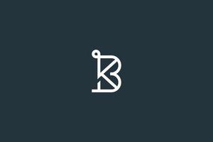modelo de vetor de design de logotipo de letra inicial kb