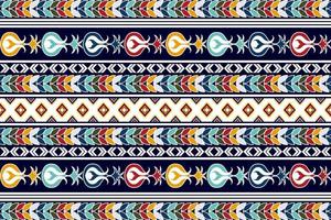 design de padrão têxtil sem costura étnica ikat. tecido asteca tapete mandala ornamentos têxteis decorações papel de parede. tribal boho peru nativo bordado tradicional de fundo vector. vetor