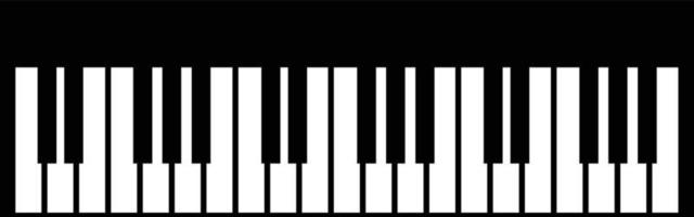 ícone de teclado de piano em fundo branco. vetor