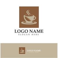 vetor de design de modelo de logotipo de xícara de café