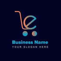 logotipo gradiente para negócios de comércio eletrônico vetor