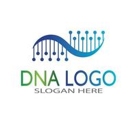 modelo de design de logotipo de vetor de DNA logotipo médico moderno símbolo de ícone de ciência de laboratório Vetor de sinal de farmacologia colorido