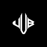 design criativo do logotipo da letra uub com gráfico vetorial vetor