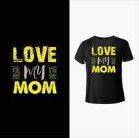 design de camiseta mãe vetor