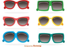 Óculos de sol coloridos dos anos 80 vetor
