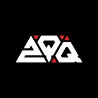 design de logotipo de letra de triângulo zqq com forma de triângulo. monograma de design de logotipo de triângulo zqq. modelo de logotipo de vetor de triângulo zqq com cor vermelha. zqq logotipo triangular logotipo simples, elegante e luxuoso. zqq