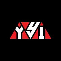 design de logotipo de letra triângulo yyi com forma de triângulo. monograma de design de logotipo de triângulo yyi. modelo de logotipo de vetor de triângulo yyi com cor vermelha. yyi logotipo triangular logotipo simples, elegante e luxuoso. yyi