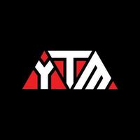 design de logotipo de letra de triângulo ytm com forma de triângulo. monograma de design de logotipo de triângulo ytm. modelo de logotipo de vetor de triângulo ytm com cor vermelha. logotipo triangular ytm logotipo simples, elegante e luxuoso. ytm