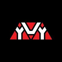yuy design de logotipo de letra de triângulo com forma de triângulo. yuy monograma de design de logotipo de triângulo. modelo de logotipo de vetor yuy triângulo com cor vermelha. yuy logotipo triangular logotipo simples, elegante e luxuoso. yuy
