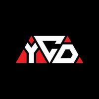 ycd design de logotipo de letra de triângulo com forma de triângulo. monograma de design de logotipo de triângulo ycd. modelo de logotipo de vetor triângulo ycd com cor vermelha. logotipo triangular ycd logotipo simples, elegante e luxuoso. ycd