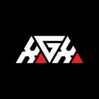 design de logotipo de letra de triângulo xgx com forma de triângulo. monograma de design de logotipo de triângulo xgx. modelo de logotipo de vetor de triângulo xgx com cor vermelha. xgx logotipo triangular simples, elegante e luxuoso. xgx
