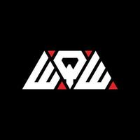 wqw design de logotipo de letra triangular com forma de triângulo. monograma de design de logotipo de triângulo wqw. modelo de logotipo de vetor de triângulo wqw com cor vermelha. logotipo triangular wqw logotipo simples, elegante e luxuoso. wqw