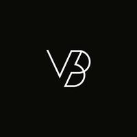 vb ilustração de ícone de vetor de monograma inicial