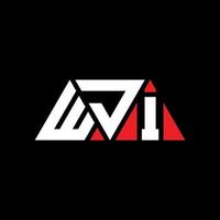 design de logotipo de letra triângulo wji com forma de triângulo. monograma de design de logotipo de triângulo wji. modelo de logotipo de vetor de triângulo wji com cor vermelha. logotipo triangular wji logotipo simples, elegante e luxuoso. wji