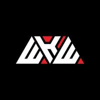 design de logotipo de letra triângulo wkw com forma de triângulo. monograma de design de logotipo de triângulo wkw. modelo de logotipo de vetor de triângulo wkw com cor vermelha. logotipo triangular wkw logotipo simples, elegante e luxuoso. wkw