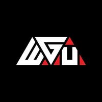 design de logotipo de letra triângulo wgu com forma de triângulo. monograma de design de logotipo de triângulo wgu. modelo de logotipo de vetor de triângulo wgu com cor vermelha. logotipo triangular wgu logotipo simples, elegante e luxuoso. wgu
