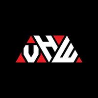 design de logotipo de letra de triângulo vhw com forma de triângulo. monograma de design de logotipo de triângulo vhw. modelo de logotipo de vetor de triângulo vhw com cor vermelha. logotipo triangular vhw logotipo simples, elegante e luxuoso. vhw