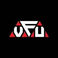 design de logotipo de letra triângulo vfu com forma de triângulo. monograma de design de logotipo de triângulo vfu. modelo de logotipo de vetor de triângulo vfu com cor vermelha. logotipo triangular vfu logotipo simples, elegante e luxuoso. vfu