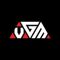 design de logotipo de letra de triângulo vgm com forma de triângulo. monograma de design de logotipo de triângulo vgm. modelo de logotipo de vetor de triângulo vgm com cor vermelha. logotipo triangular vgm logotipo simples, elegante e luxuoso. vgm