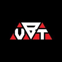 design de logotipo de letra de triângulo vbt com forma de triângulo. monograma de design de logotipo de triângulo vbt. modelo de logotipo de vetor de triângulo vbt com cor vermelha. logotipo triangular vbt logotipo simples, elegante e luxuoso. vbt