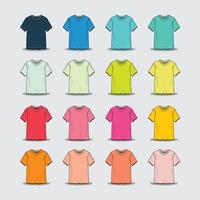modelo de camiseta de cor de verão vetor