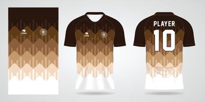 modelo de design de esporte de camisa de futebol marrom vetor