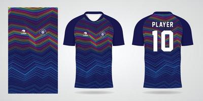 modelo de design de esporte de camisa colorida vetor