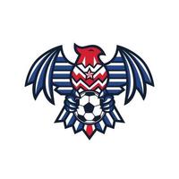 vetor de logotipo de clube de futebol de águia