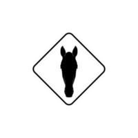 silhueta de cabeça de cavalo para logotipo, ícone-símbolo, pictograma ou elemento de design gráfico. ilustração vetorial vetor