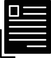 ícone de glifo de vetor de formulário