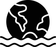 ícone de glifo do oceano vetor