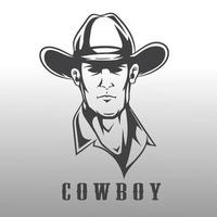 vetor de logotipo de cowboy