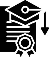 ícone de glifo de certificado vetor