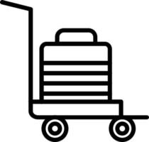 ícone de linha de vetor de bagagem