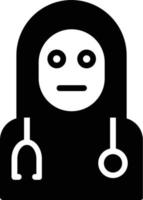 design de ícone de glifo de médico vetor